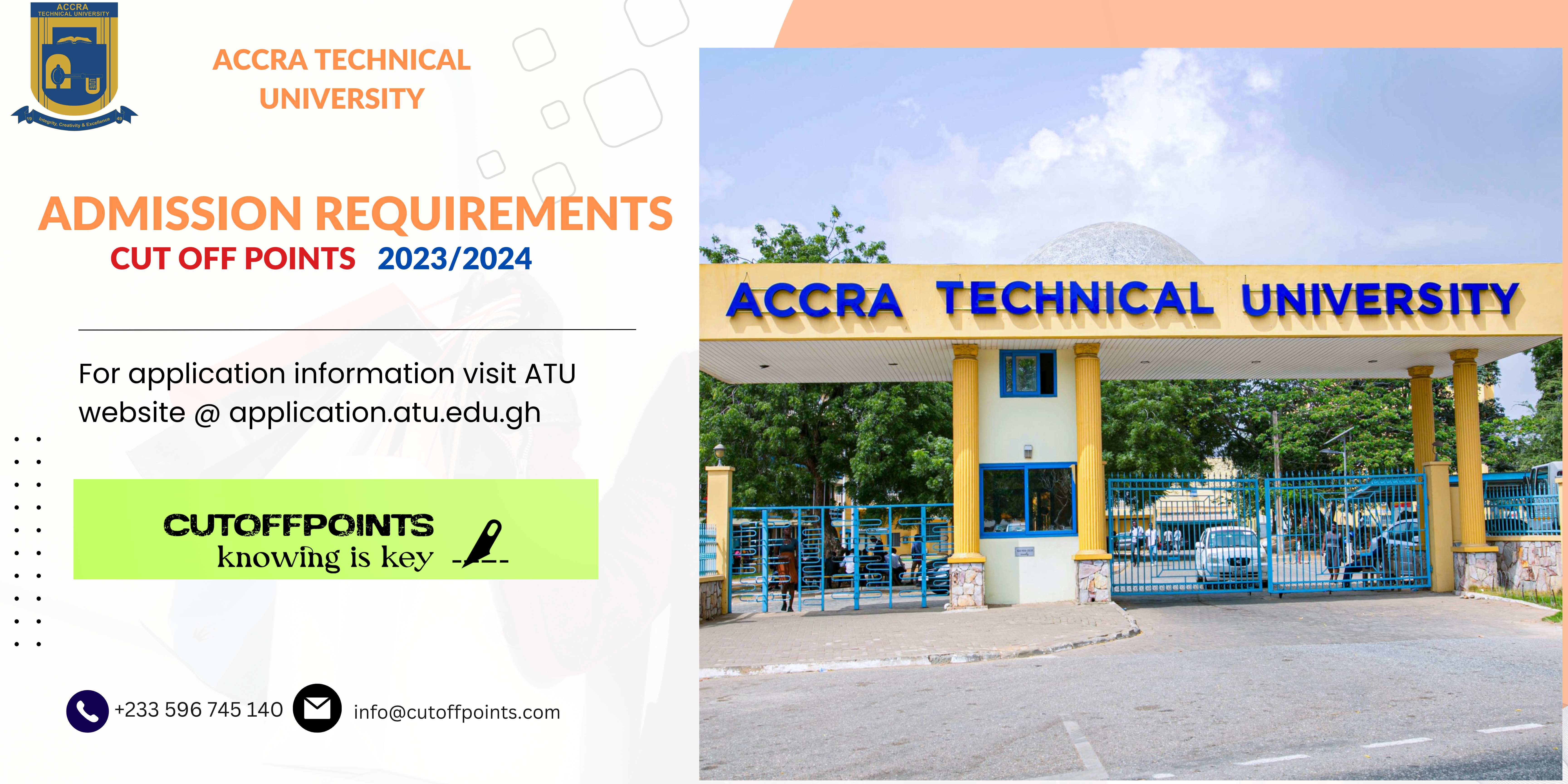 ACCRA TECHNICAL UNIVERSITY CUT OFF POINTS